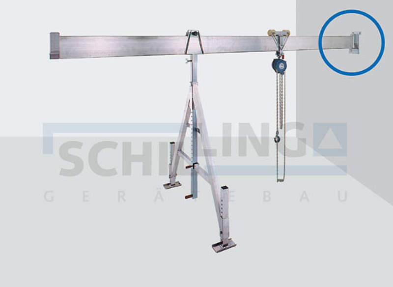 Console murale pour portiques en aluminium, stationnaire: haut, mobile sous charge: petit, moyen, haut Schilling
