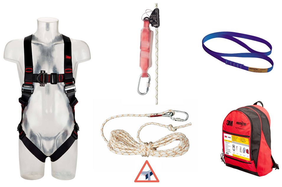 Kit protection antichute "PROFESSIONNEL" de toiture 3M PROTECTA®