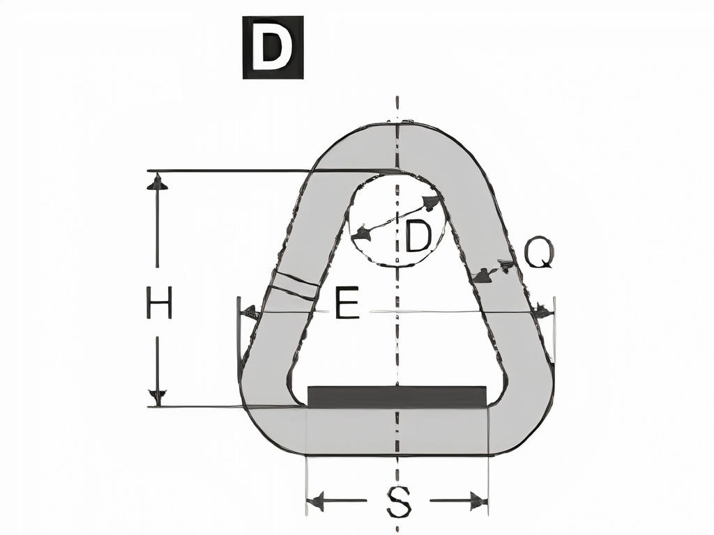 Sangle de levage en polyester avec anneaux triangulaires