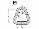 Sangle de levage en polyester avec anneaux triangulaires