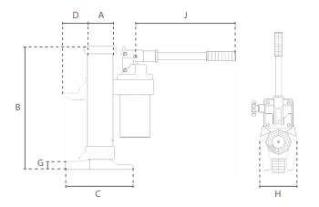 Vérin hydraulique 5t à 25t DELTA