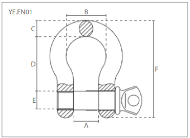 DELTALOCK Manilles lyres avec boulon à visser DELTA 1T a 35T