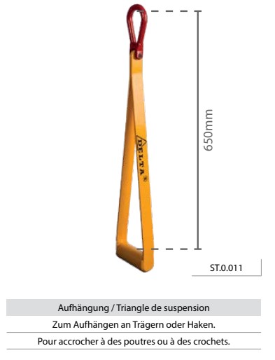 Triangle de suspension pour treuil électrique DKL DELTA