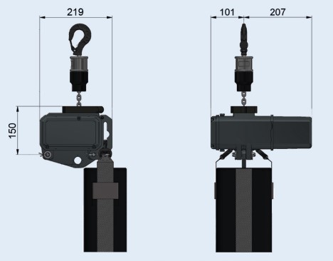 Palan de scène 250 kg Chainmaster