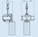 Palan de scène 1000 kg D8 à double frein ChainMaster