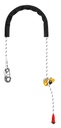 Adjustable work positioning lanyard with connector GRILLON HOOK PETZL