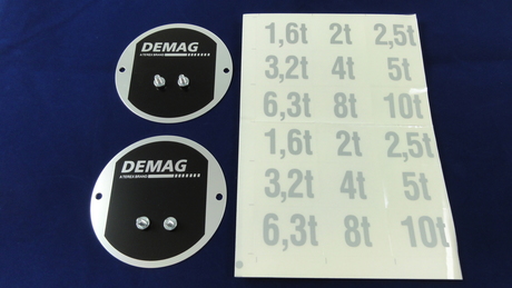 DEMAG Capacity plate set  105  1,6t-10t