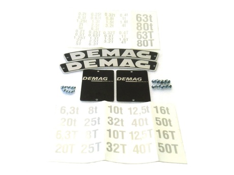 DEMAG Capacity plate set  Neutral    74x 114