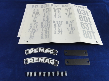 DEMAG Kit plaque de charge  Neutral    63x  16 
