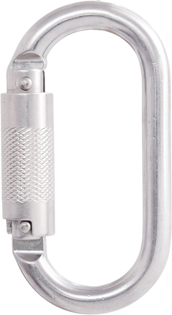 STAHLKARABINER MIT AUTOMATIKVERSCHLUSS VIERTELDREHUNG (TWIST-LOCK) MIT 16 MM ÖFFNUNGSWEITE