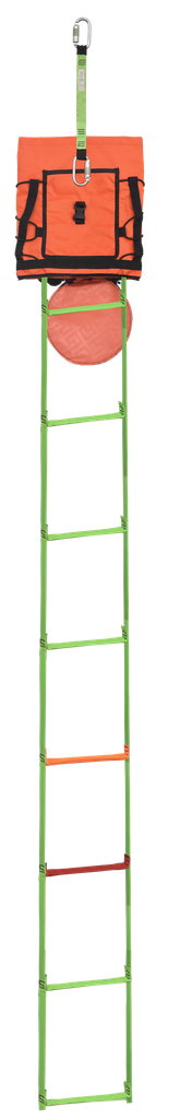 WEBBING RESCUE LADDER, LG. 6 M, WITH INTEGRATED BELAYING SYSTEM