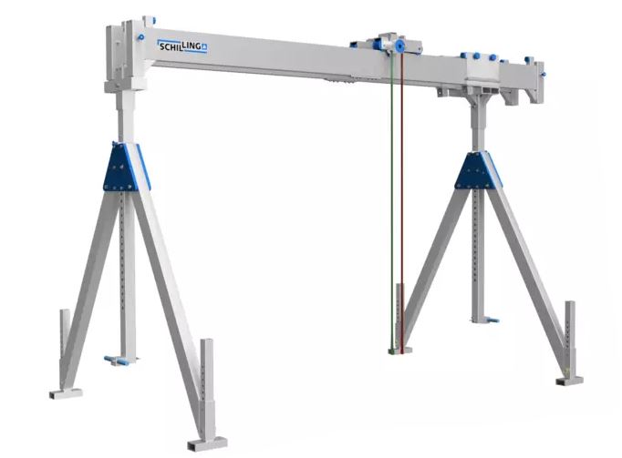 SCHILLING DOPPELTRÄGER Aluminium Portalkran, STATIONÄR