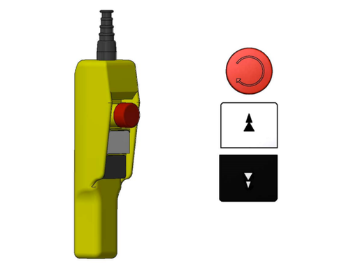 [LK58000254] LIFTKET control pendant 2step up/down em. stop Built type(s) 021,031,051,071,091,111
