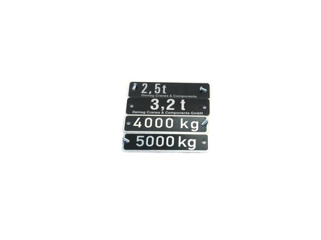 [LK51007367] DEMAG Capacity plate set P/DH