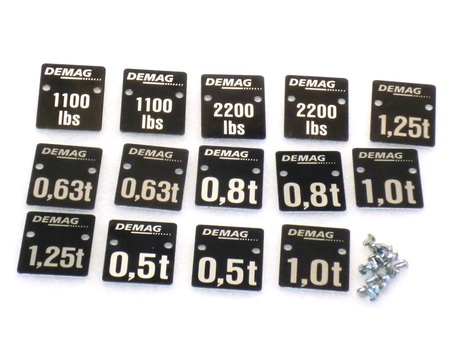 [LK51012166] DEMAG Capacity plate set  DK10/DC10 1/1