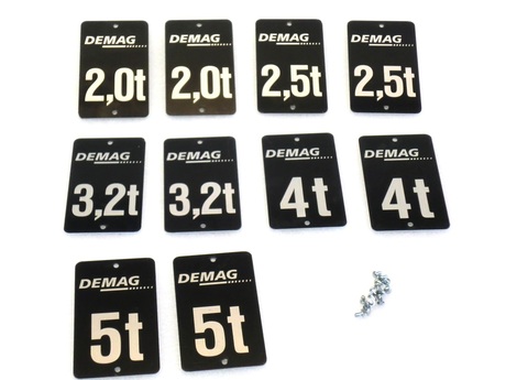 [LK51012183] DEMAG Capacity plate set  DK20 2/1 