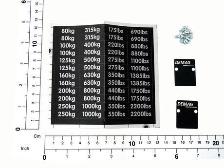 [LK51009428] DEMAG Capacity plate set  DK5 DC1-10 1/1 Neutral