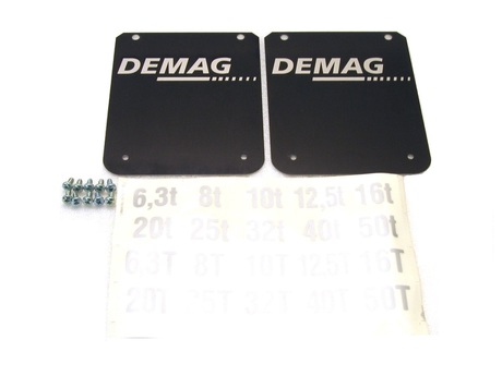 [LK51007357] DEMAG Capacity plate set  Neutral   150x 187