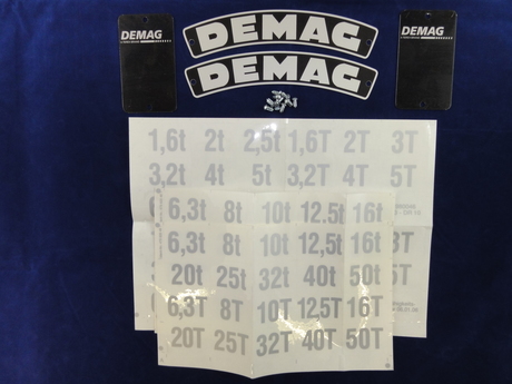 [LK51007363] DEMAG Capacity plate set  Neutral    56x  98