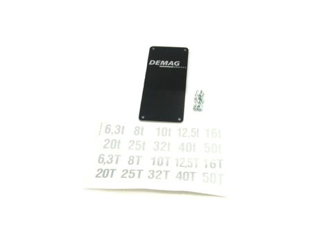 [LK51007359] DEMAG Capacity plate set  Neutral    92x 217