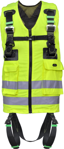 REFLEX 2, FULL BODY HARNESS WITH HIGH VISIBILITY WORK VEST
