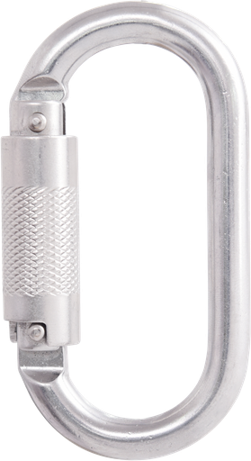 [LK7KRATOS-FA5022418] STEEL QUARTER TURN-LOCKING KARABINER
