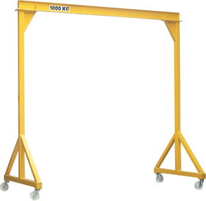 Workshop gantry cranes movable under load