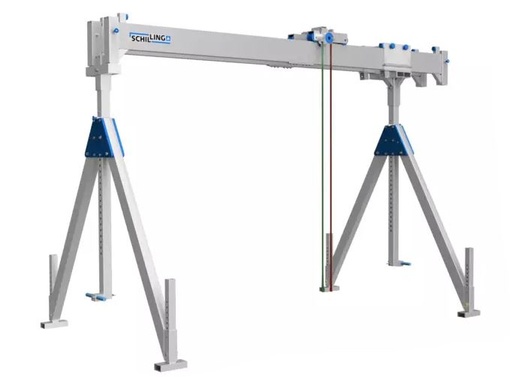 Portique en aluminium bi-poutre SCHILLING 1.000 kg - 3.000 kg, modèle stationnaire