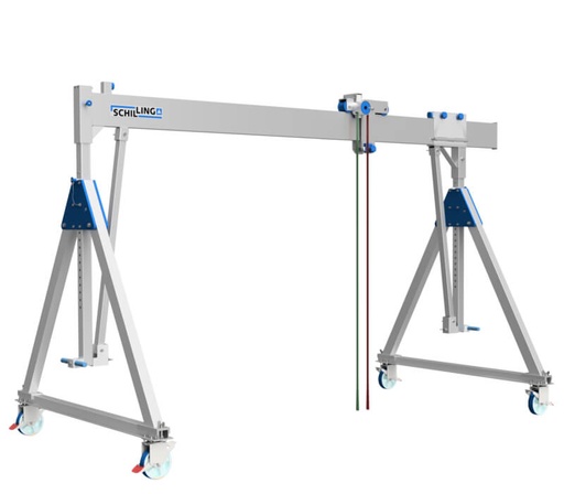 SCHILLING Aluminium Portalkran, FAHRBAR unter Last