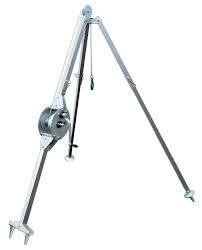 Trépied en aluminium avec treuil WIMAG, 200 à 1.000 kg,