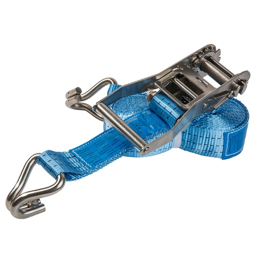 [LK7DELTA-CO.SB.RVS.050.10] DELTASLING Sangle d'arrimage 2 pièces avec cliquet INOX 10M 1500daN